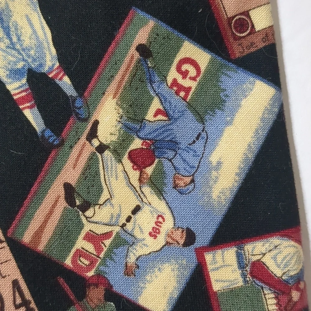 Tie Baseball Vintage County Seat jeans wear  baseball theme neck tie 100% cotton